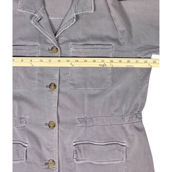 J. Jill‎ Chore Style Jacket Womens Button Up Utility Sun Faded Medium Purple Y2K - Picture 8 of 11